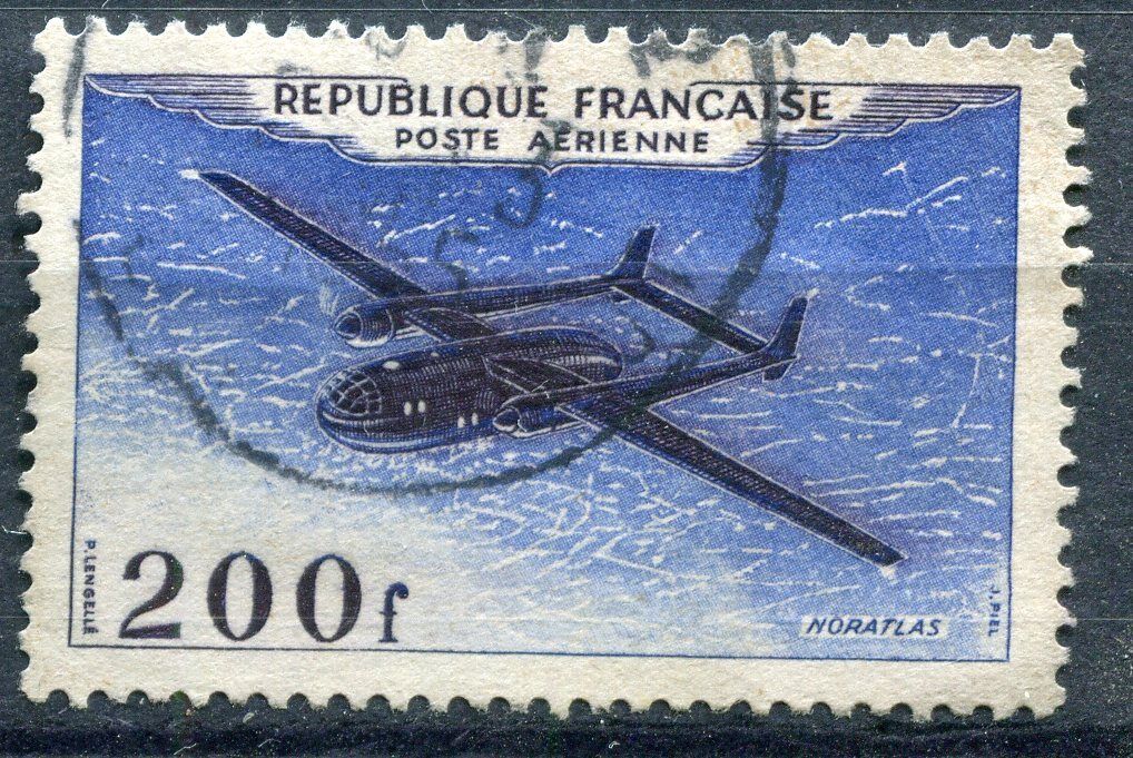 FRANCE TIMBRE OBL N 31 PA NORD AVIATION NORATLAS 120970974224