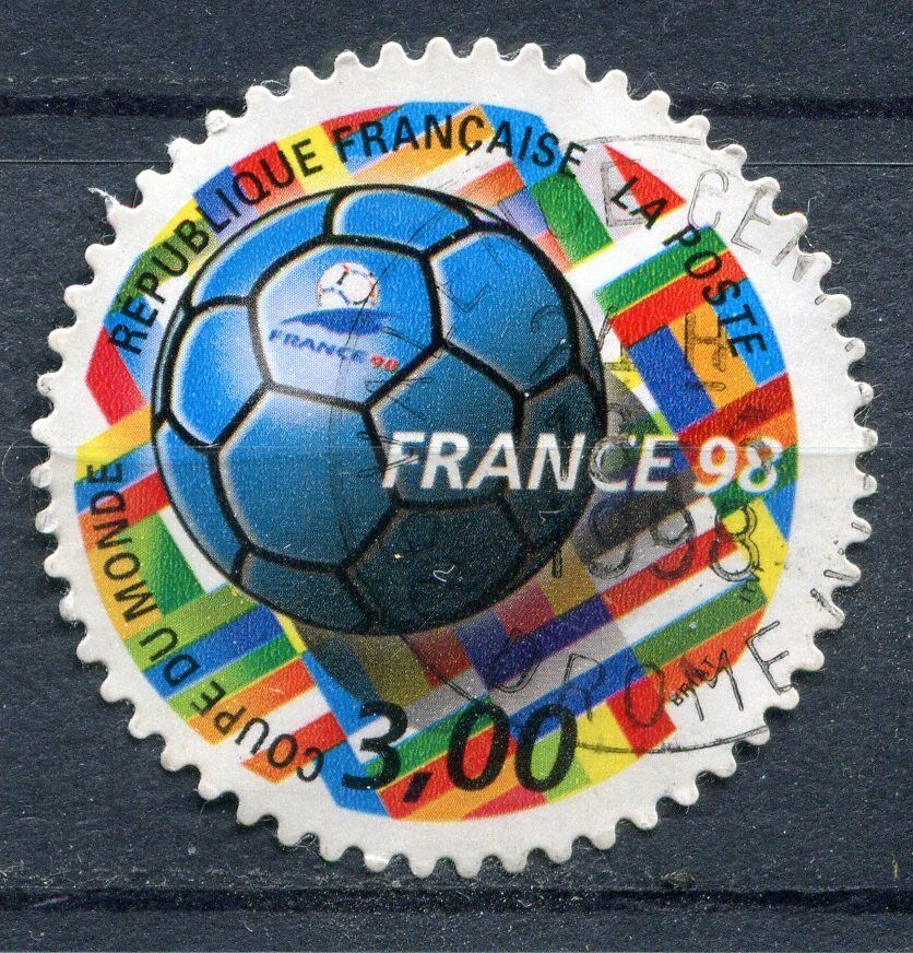 FRANCE TIMBRE OBL N 3140 FOOTBALL COUPE DU MONDE 98 120964460464