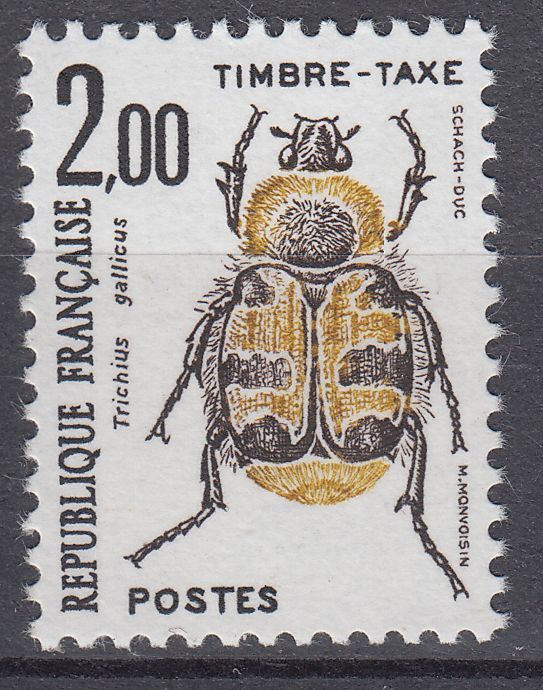 FRANCE TIMBRE TAXE NEUF N 107 INSECTE TRICHIUS GALLICUS 401657386634