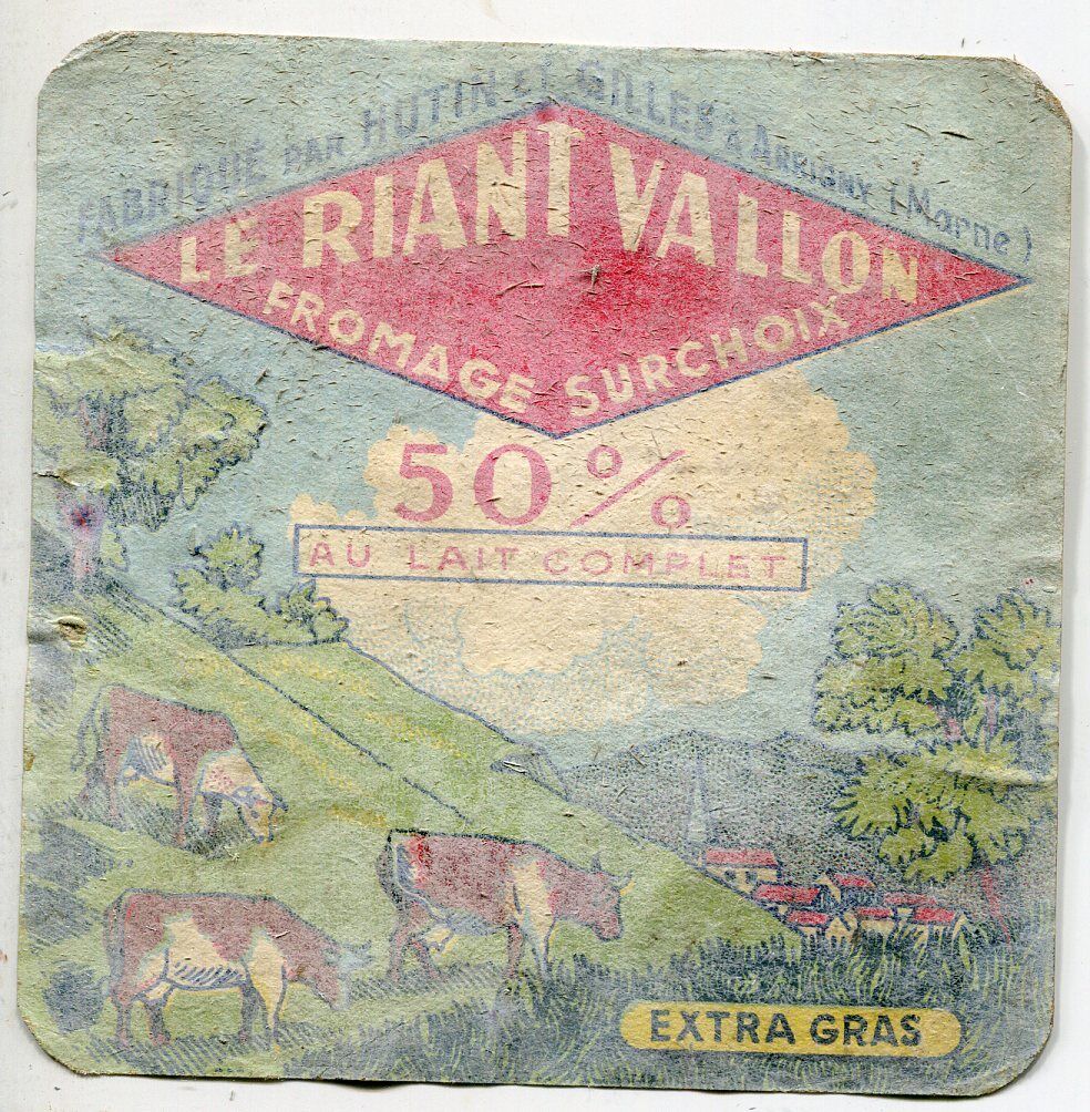 FROMAGE LE RIANT VALLON PAR HUTIN ET GILLES A ARRIGNY MARNE 400875857764