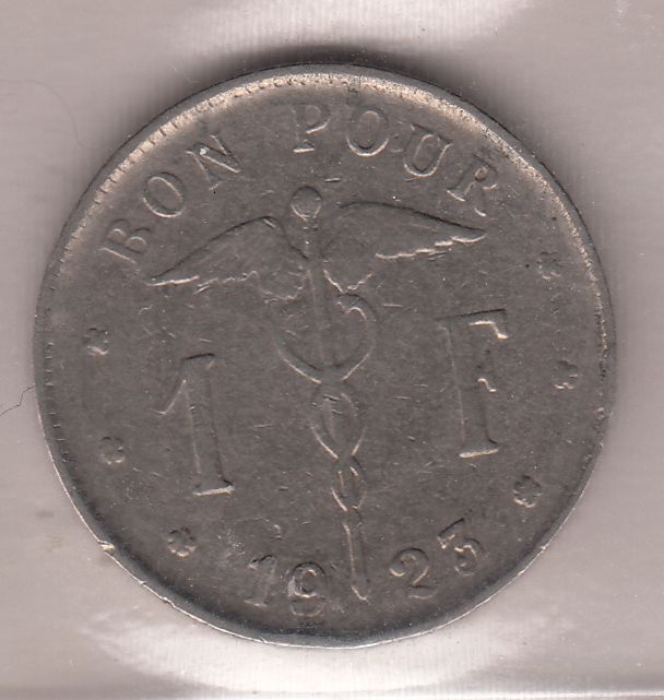 MONNAIE 1 FRANC 1923 BELGIQUE 122938411854