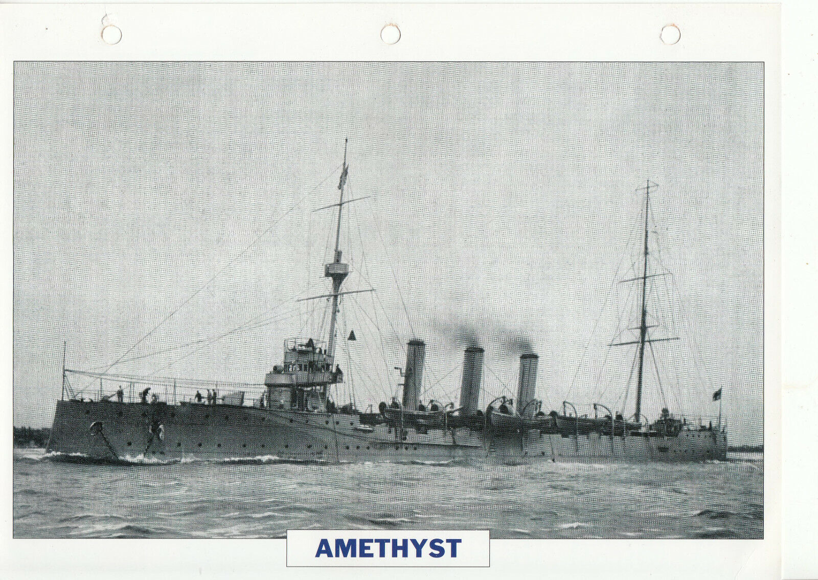 PHOTO BATEAU MILITAIRE CROISEUR AMETHYST GRANDE BRETAGNE 1904 123781392224