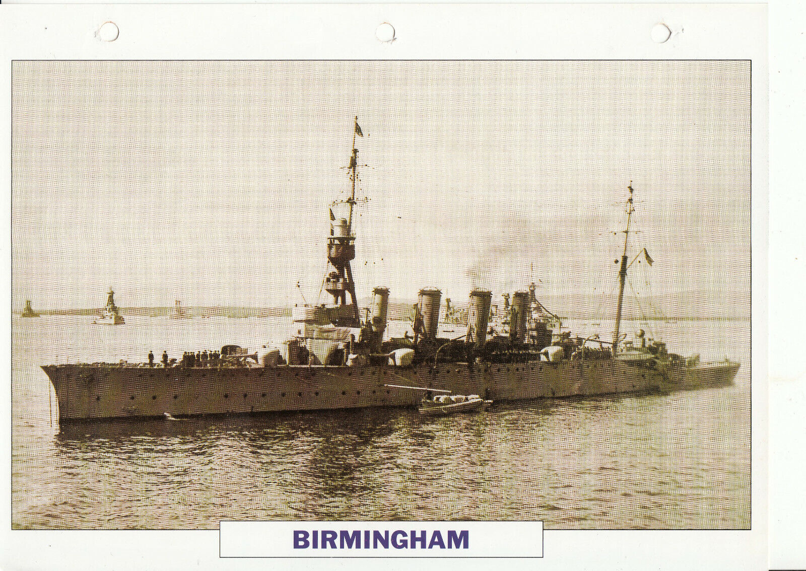 PHOTO BATEAU MILITAIRE CROISEUR BIRMINGHAM GRANDE BRETAGNE 1913 123781392234