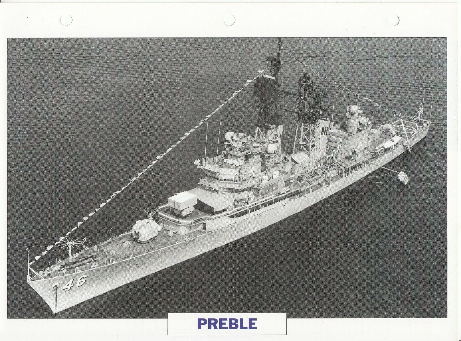 PHOTO BATEAU MILITAIRE DESTROYER LANCE MISSILES PREBLE USA 1959 401767232894