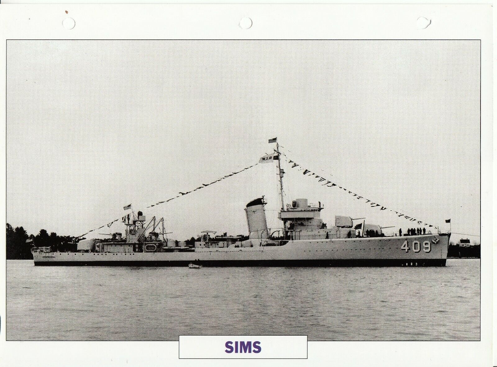 PHOTO BATEAU MILITAIRE DESTROYER SIMS USA 1938 401766674474