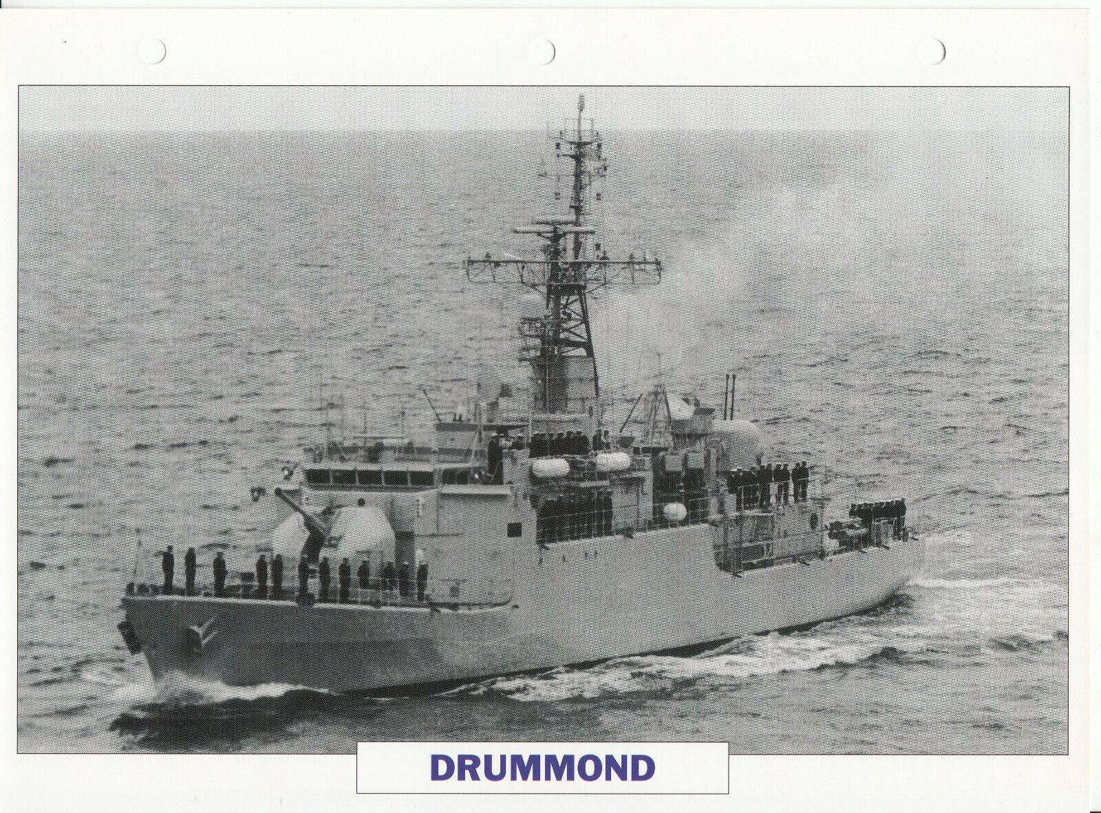 PHOTO BATEAU MILITAIRE FREGATE DRUMMOND ARGENTINE 1977 401771439344