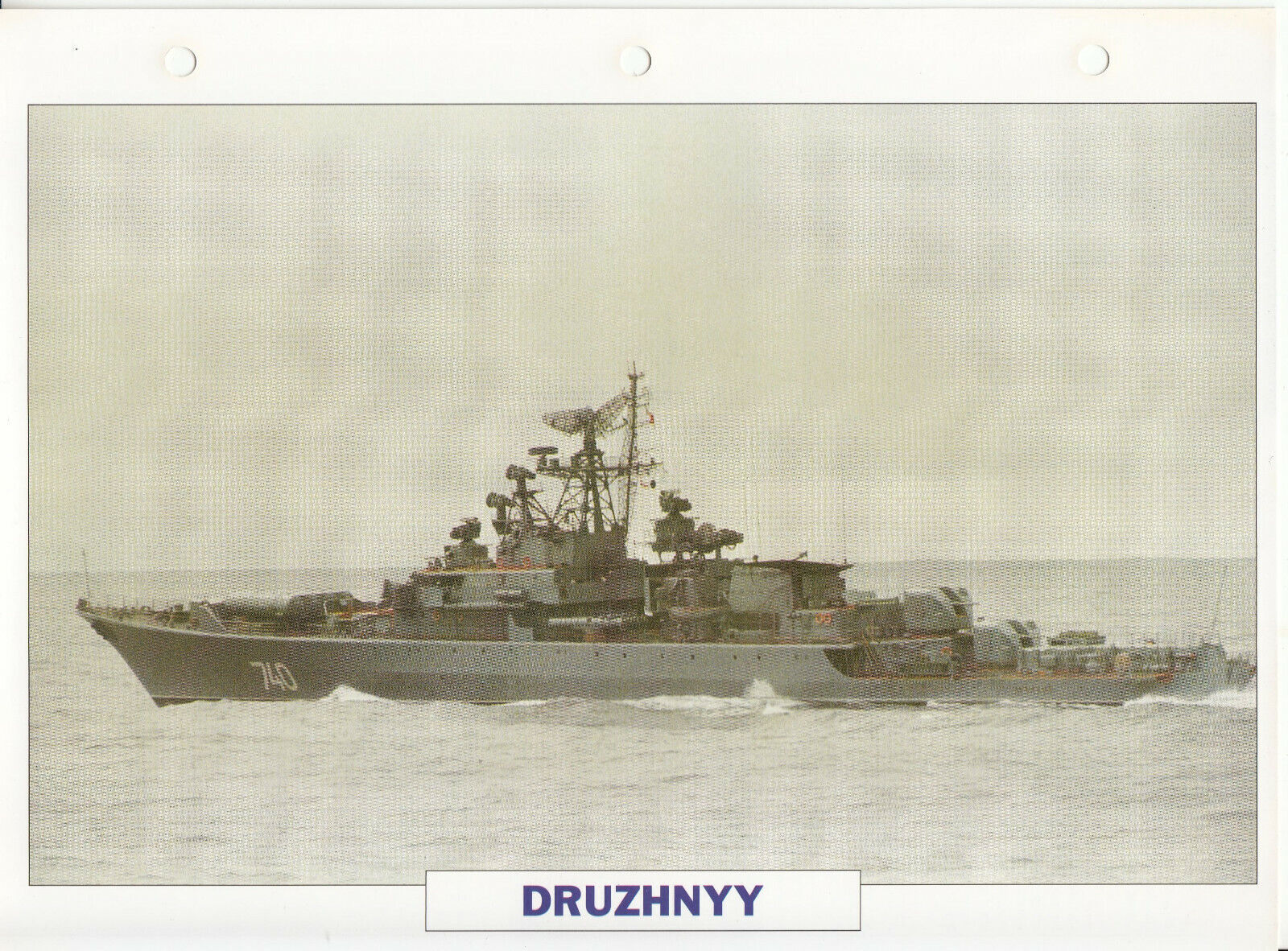 PHOTO BATEAU MILITAIRE FREGATE DRUZHNYY RUSSIE 1975 123775760204