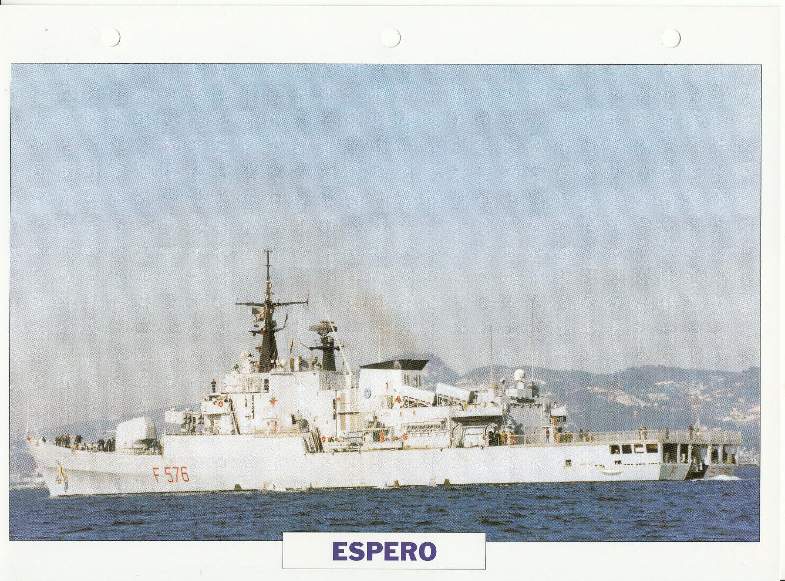 PHOTO BATEAU MILITAIRE FREGATE ESPERO ITALIE 1983 401780606414