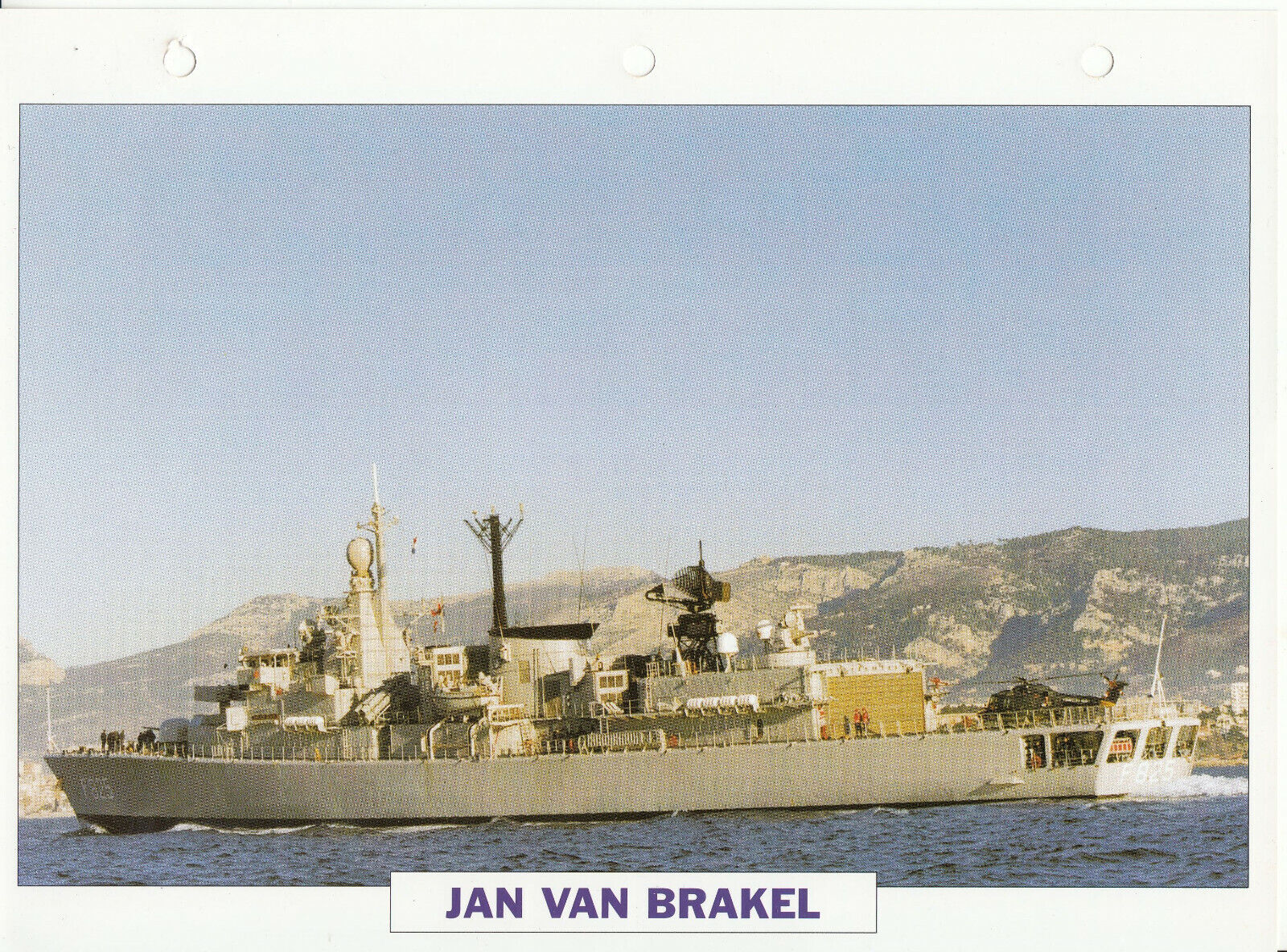 PHOTO BATEAU MILITAIRE FREGATE JAN VAN BRAKEL PAYS BAS 1981 123797970084