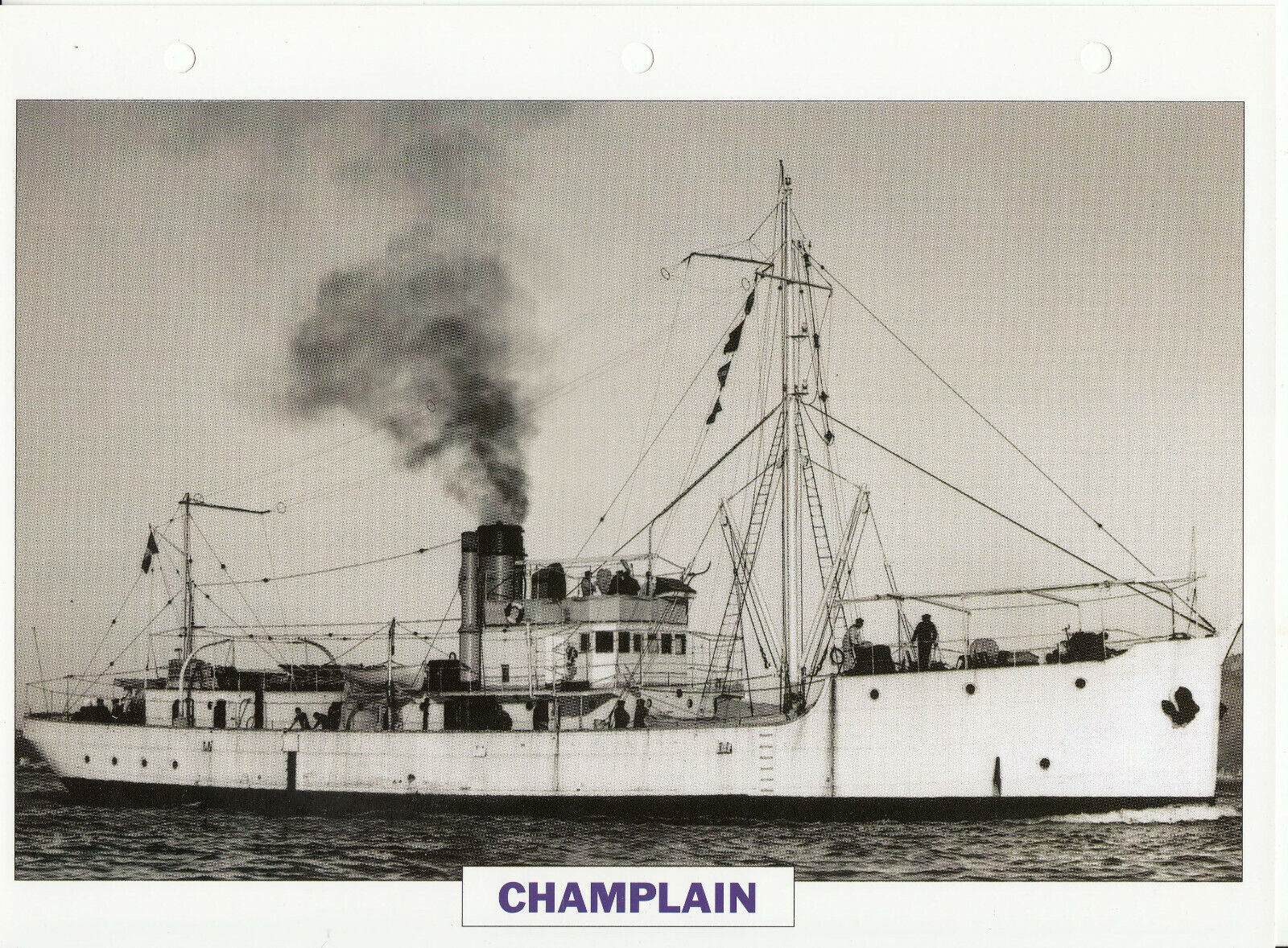 PHOTO BATEAU MILITAIRE TRANSPORT FRIGORIFIQUE CHAMPLAIN FRANCE 1919 123790281934