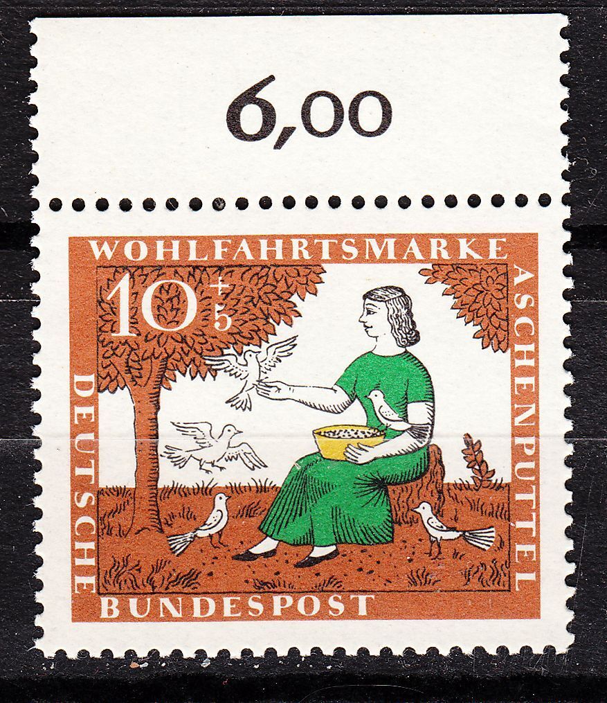 TIMBRE ALLEMAGNE NEUF N 352 SCENE DE CENDRILLON BORD DE FEUILLE 122295619764