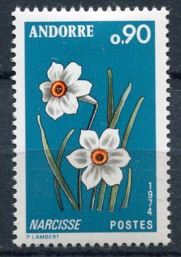 TIMBRE ANDORRE FRANCE NEUF N 236 FLEURS NARCISSE 401273180804