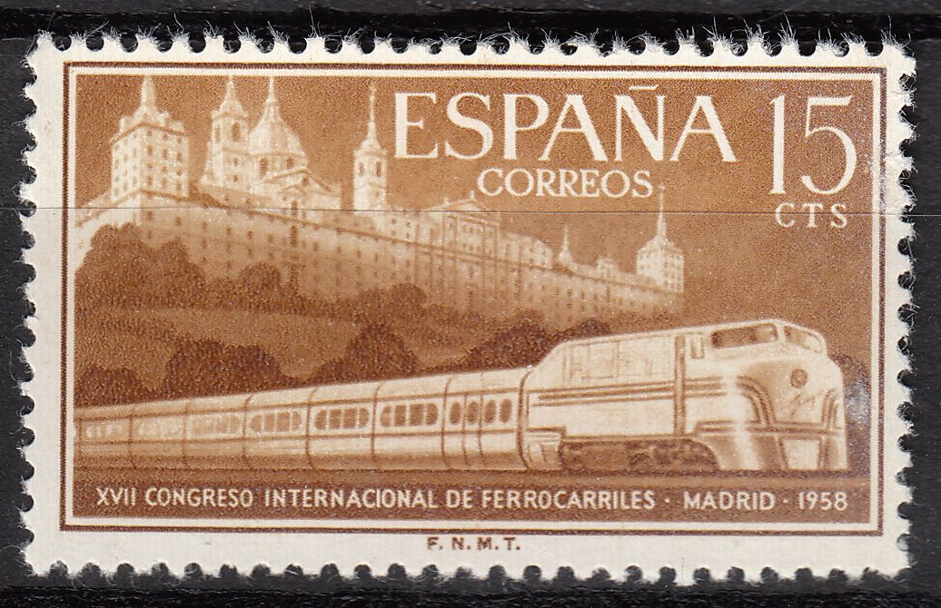 TIMBRE ESPAGNE NEUF N 921 CHEMINS DE FER LOCOMOTIVE DIESEL 401044143004