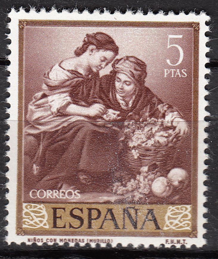 TIMBRE ESPAGNE NEUF N 964 ENFANTS AUX PIECES D ARGENT OEUVRE DE MURILLO 401050718714