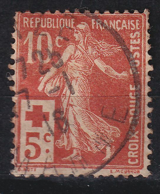 TIMBRE FRANCE OBLITERE N 147 CROIX ROUGE SEMEUSE 125298061854