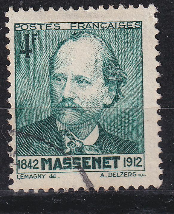 TIMBRE FRANCE OBLITERE N 545 COMPOSITEUR JULES MASSENET 403638496834