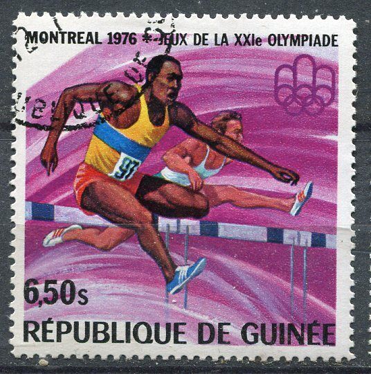 TIMBRE GUINEE SPORT COURSE DE HAIE MONTREAL 400500956634