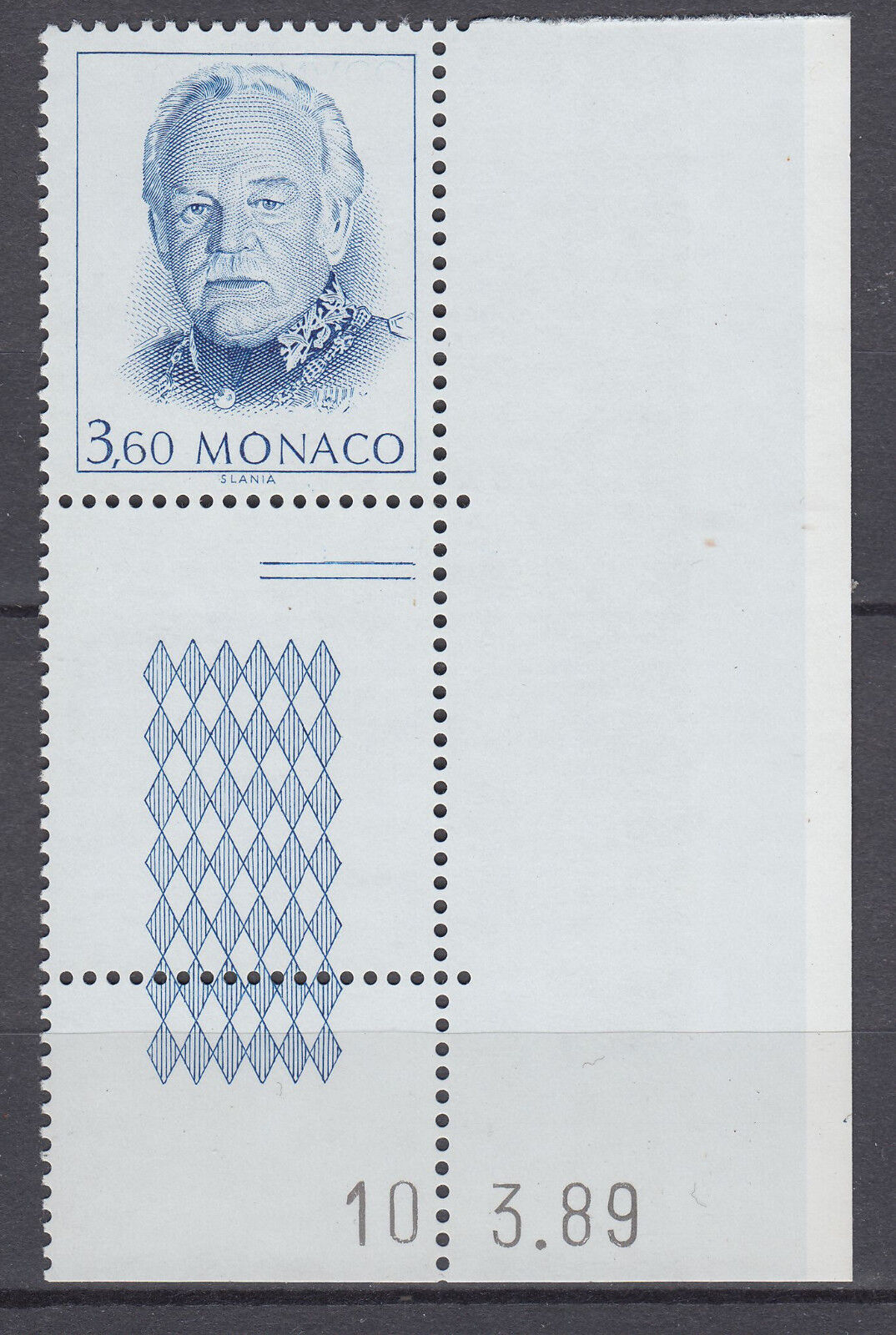 TIMBRE MONACO COIN DATE NEUF N 1673 RAINIER III 123517145584