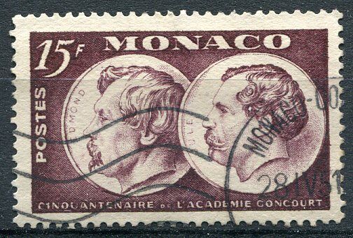 TIMBRE MONACO N 352 EDMOND ET JULES DE GONCOURT 121313222904