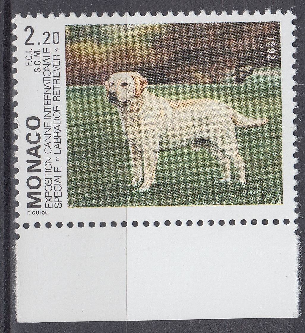 TIMBRE MONACO NEUF N 1813 CHIEN LABRADOR RETRIVER 401653658664