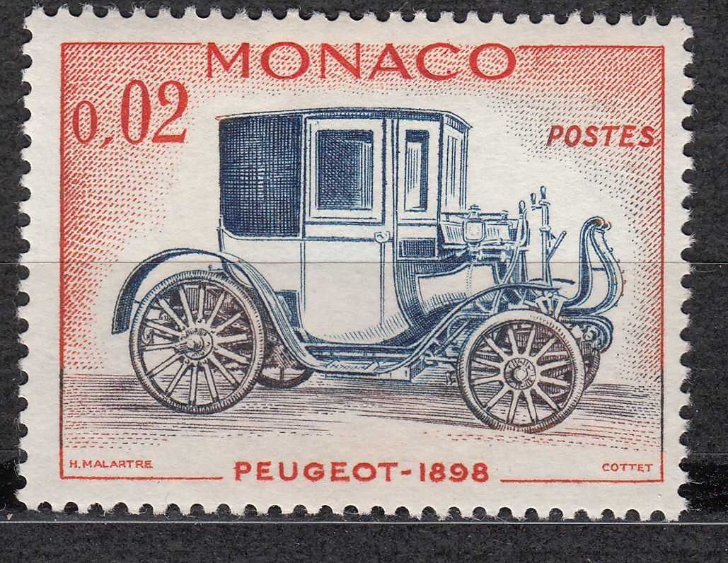 TIMBRE MONACO NEUF N 558 VOITURE PEUGEOT 1898 401520965194