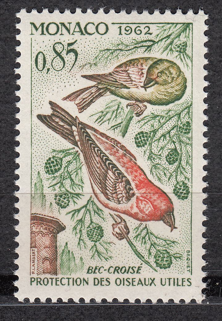 TIMBRE MONACO NEUF N 589 OISEAUX BEC CROISE 123082251214