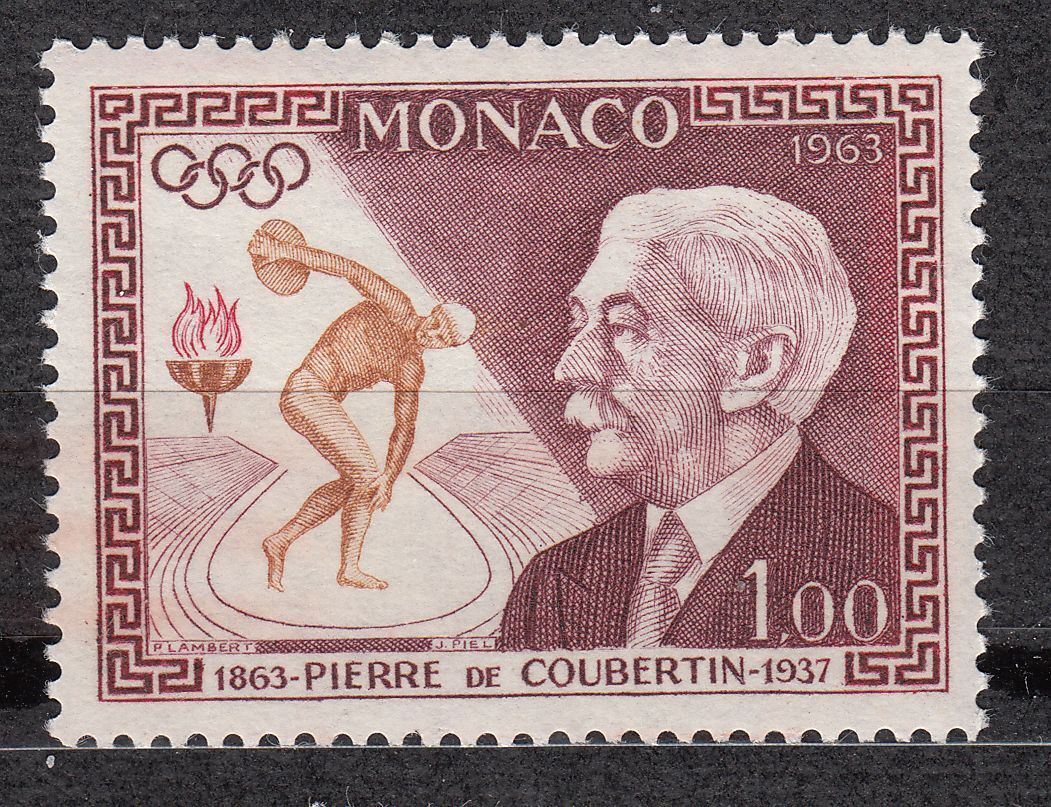 TIMBRE MONACO NEUF N 635 JEUX OLYMPIQUES BARON PIERRE DE COUBERTIN 401529677844