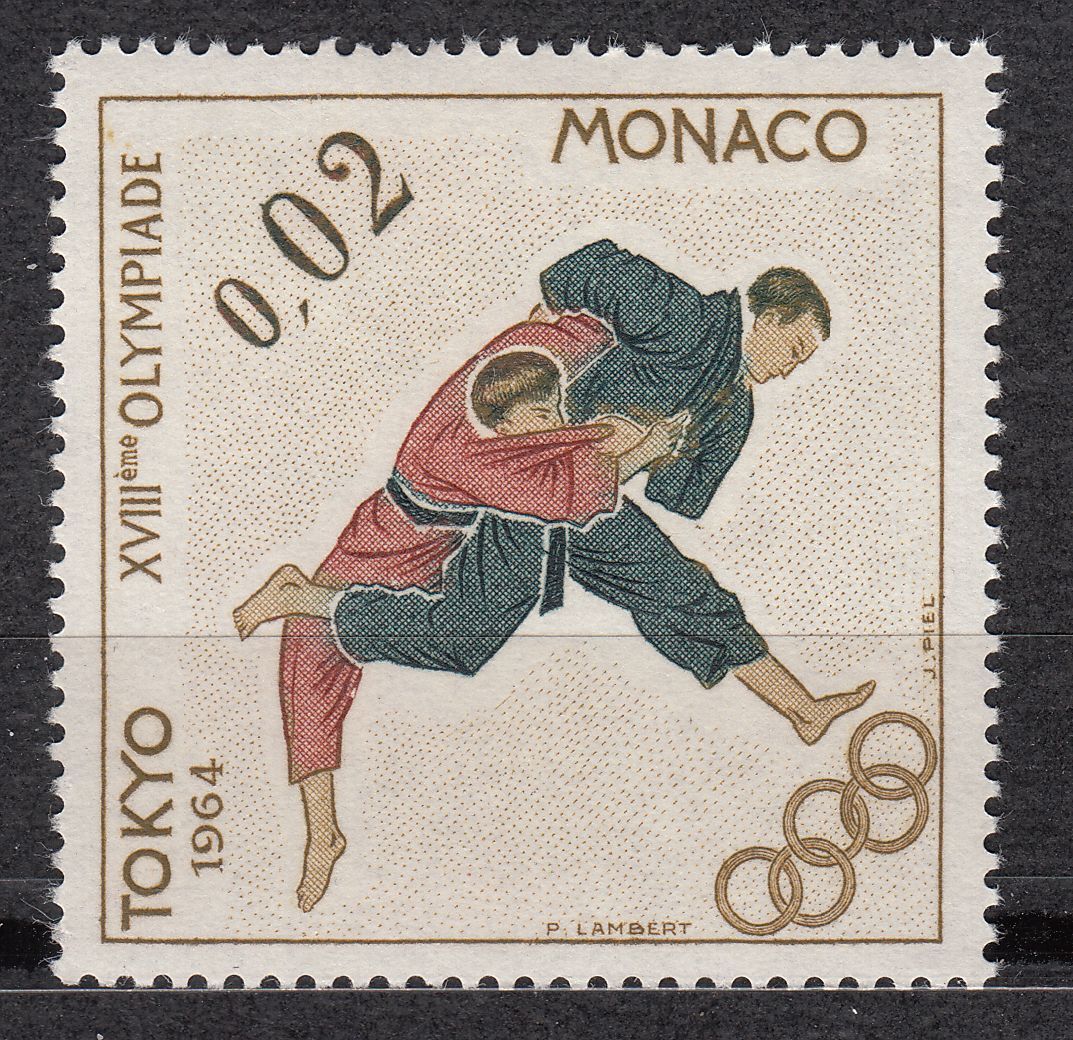 TIMBRE MONACO NEUF N 655 JEUX OLYMPIQUES DE TOKYO JUDO 123116951464