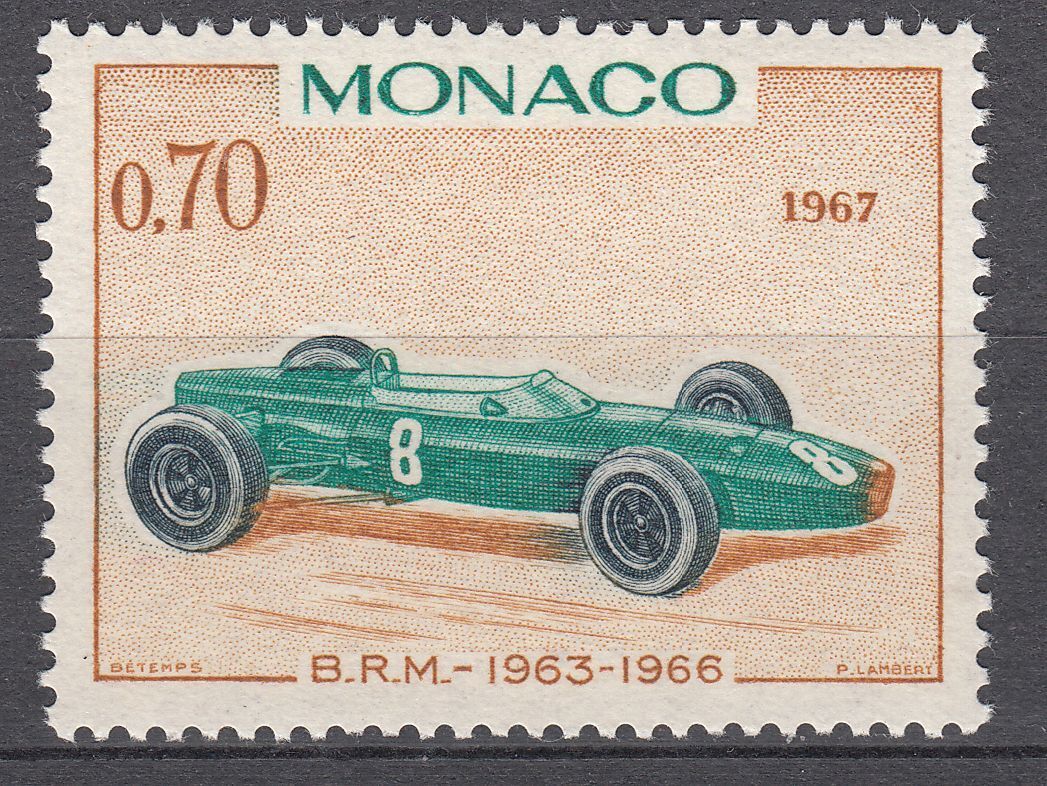 TIMBRE MONACO NEUF N 719 VOITURE DE VAINQUEURS GRAND PRIX BRM 1963 66 123213587204