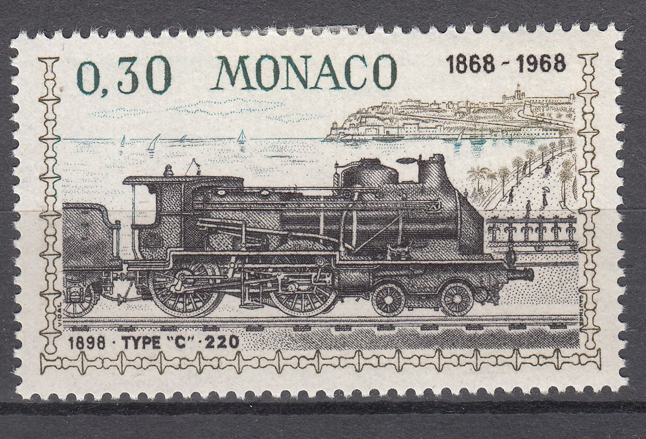 TIMBRE MONACO NEUF N 753 LOCOMOTIVES PLM C220 1898 401576087464