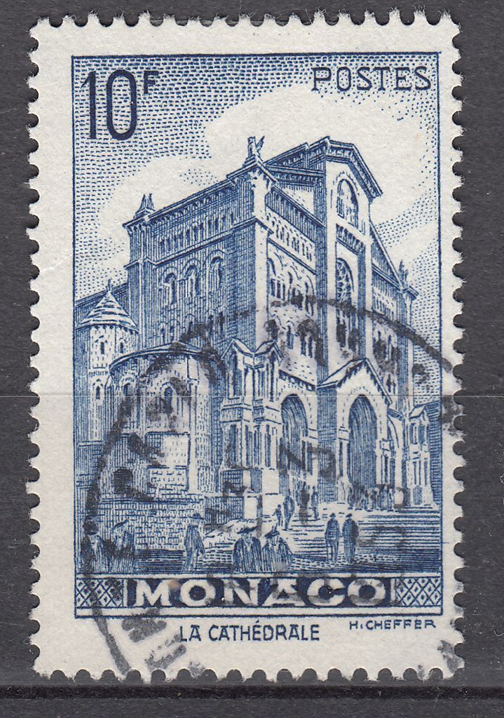 TIMBRE MONACO OBL N 261 CATHEDRALE DE MONACO 401617256224