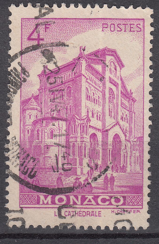 TIMBRE MONACO OBL N 278 CATHEDRALE DE MONACO 401618413824