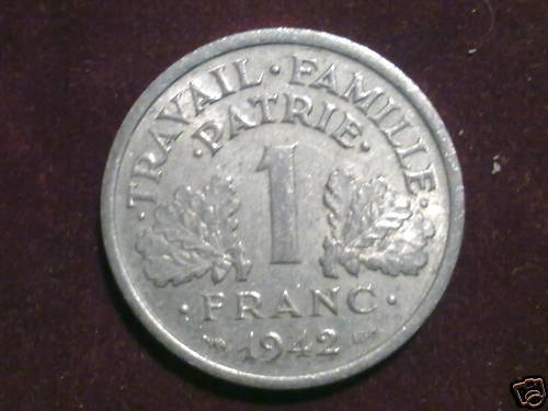 1 FRANCS BAZOR 1942 110613374105