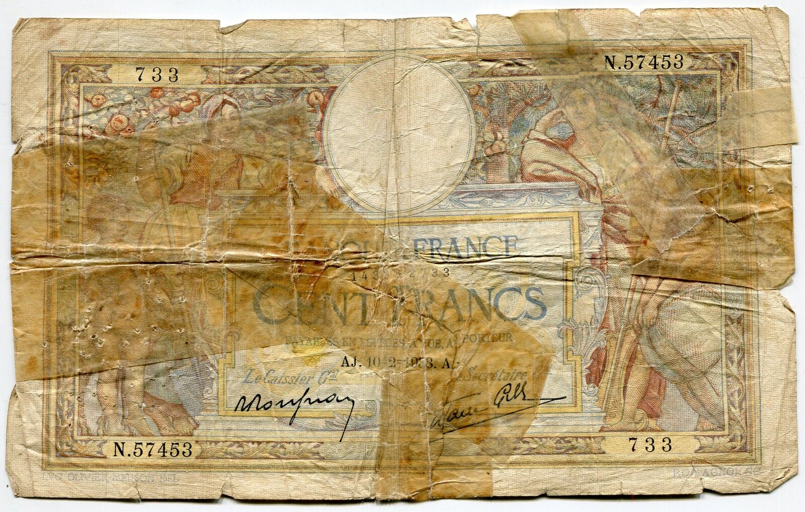 BILLET FRANCE 100 FRANCS MERSON 10 2 1938 400355008215