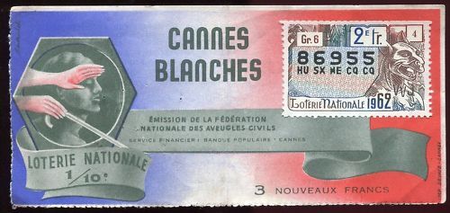 BILLET LOTERIE CANNES BLANCHES STATUE GARGOUILLE 110649558755