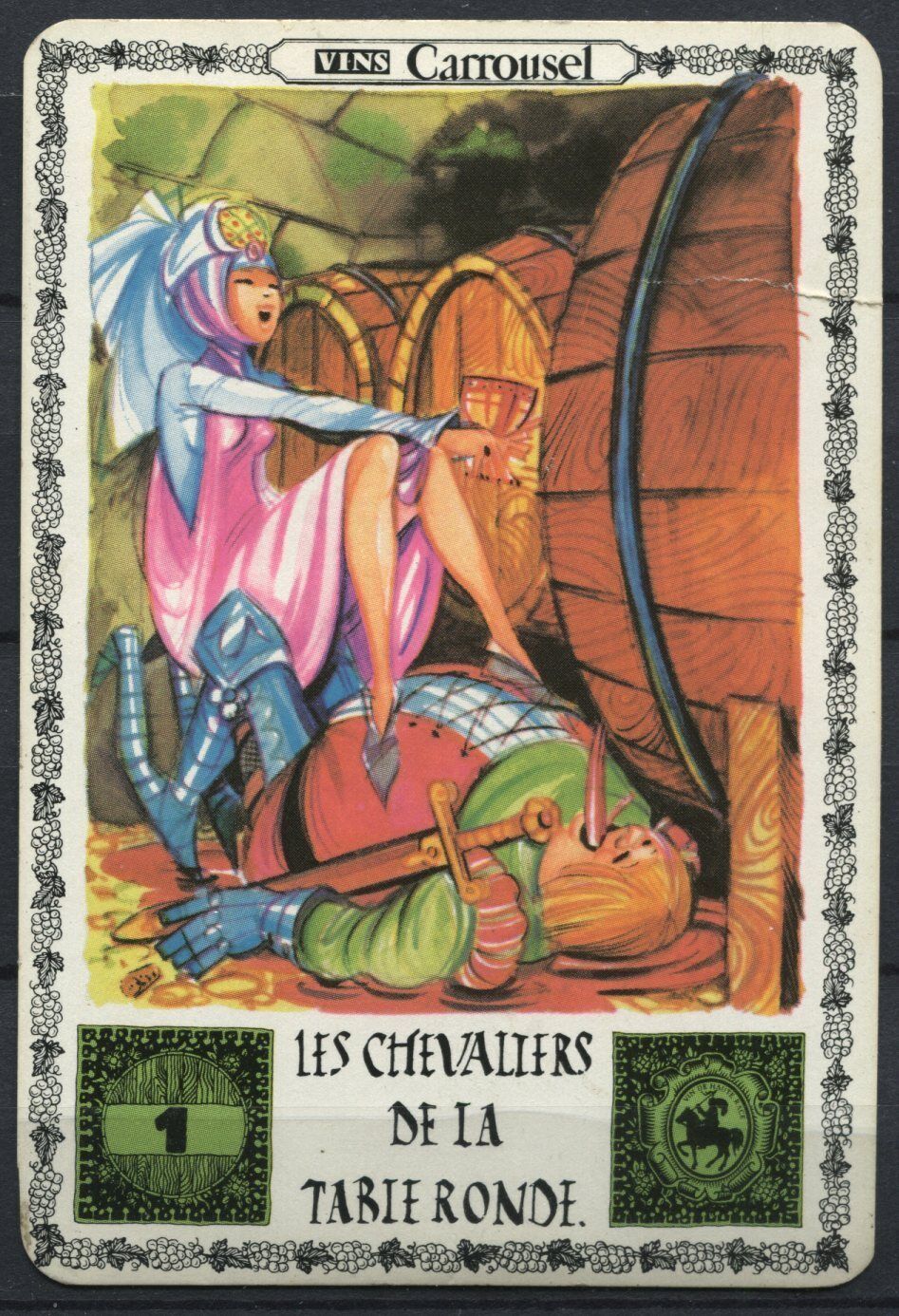 CARTE CHANSONS VIN CARROUSEL LES CHEVALIERS DE LA TABLES RONDE PAROLE DOS 120871029125