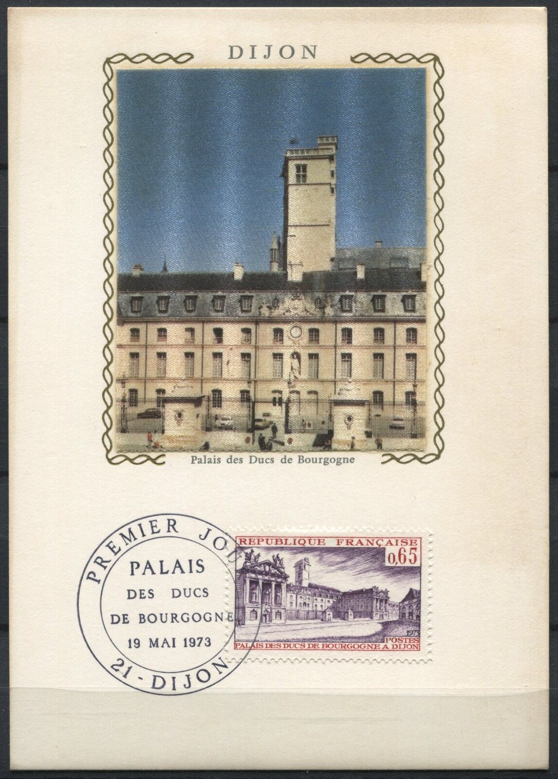 CARTE MAXIMUM 19051973 FDC PALAIS DES DUC DE BOURGOGNE DIJON 110895256535