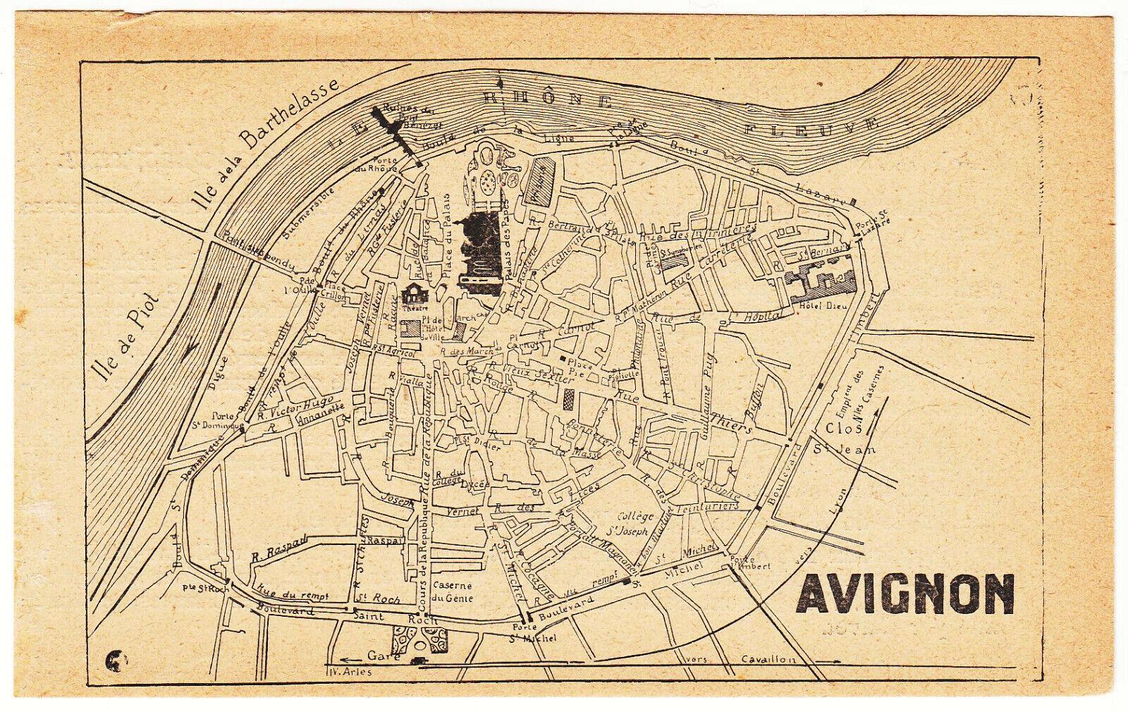 CARTE PLAN DE LA VILLE D AVIGNON 402001743765