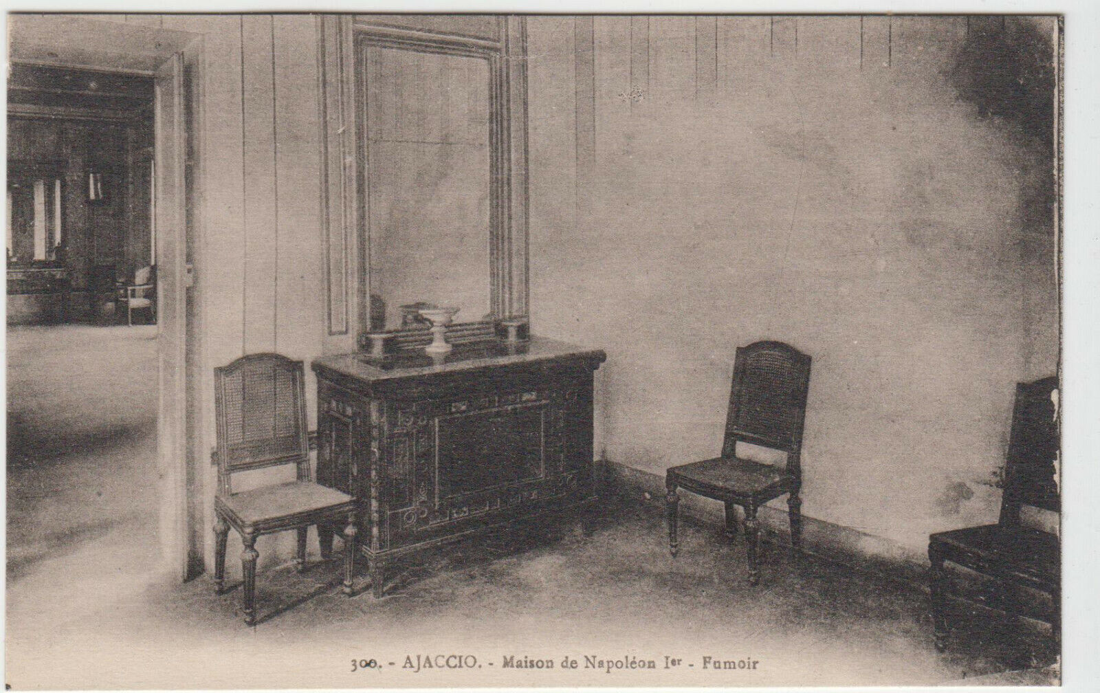 CARTE POSTALE AJACCIO MAISON DE NAPOLEON 1 FUMOIR 401923529045