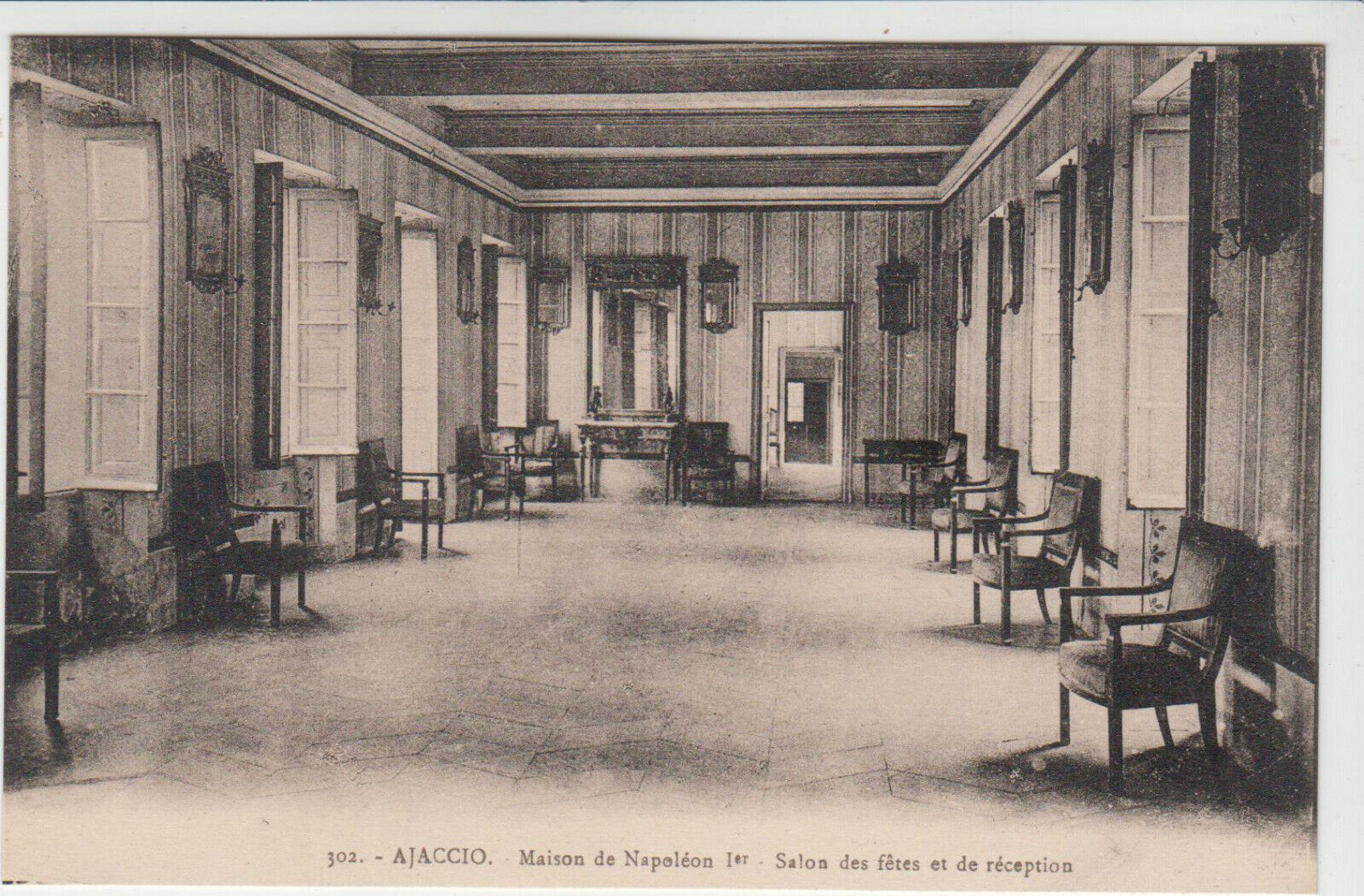 CARTE POSTALE AJACCIO MAISON DE NAPOLEON 1 SALLE DES FETES ET DE RECEPTION 123941476345