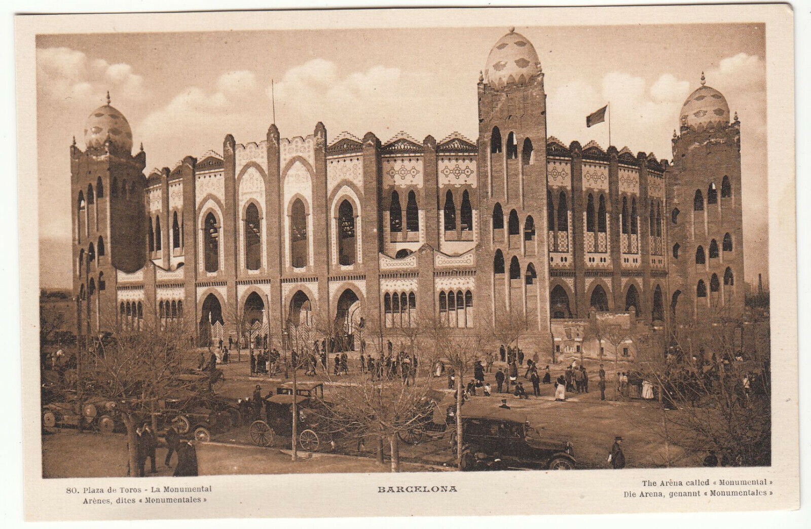 CARTE POSTALE BARCELONA PLAZA DE TOROS LA MONUMENTAL ARENES 124011748955