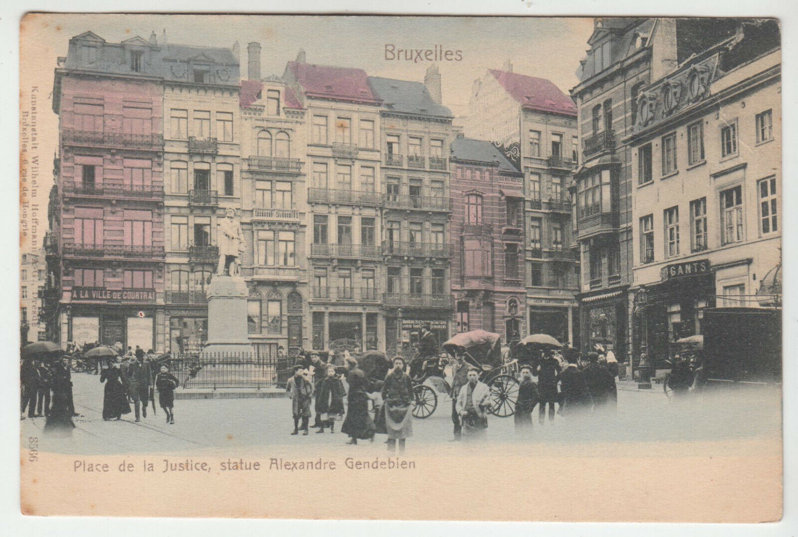 CARTE POSTALE BELGIQUE BRUXELLES PLACE DE LA JUSTICE STATUE ALEXANDRE GENDEBIEN 124761908535