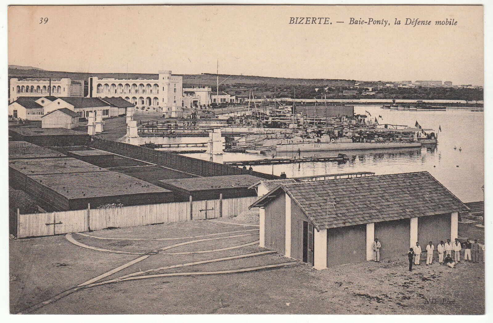 CARTE POSTALE BIZERTE BAIE PONTY LA DEFENSE MOBILE 401944965965