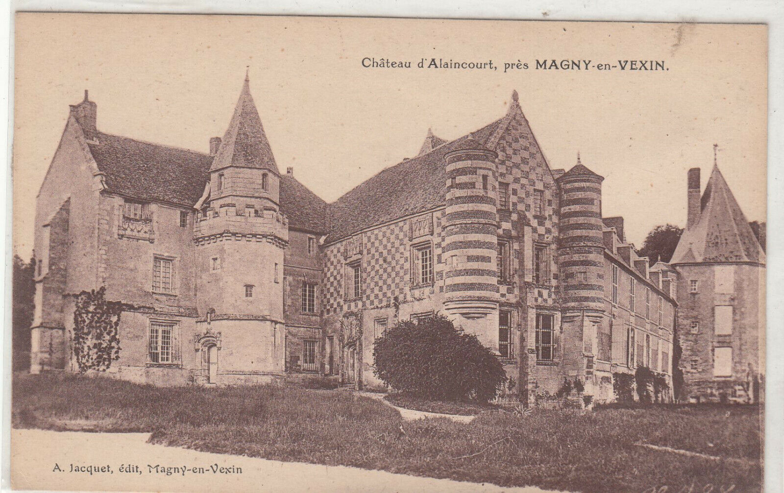 CARTE POSTALE CHATEAU D ALAINCOURT PRES MAGNY EN VEXIN 123958798625