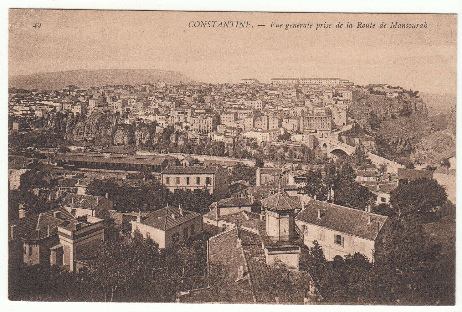 CARTE POSTALE CONSTANTINE VUE GENERALE PRISE DE MANSOURAH 123960136775