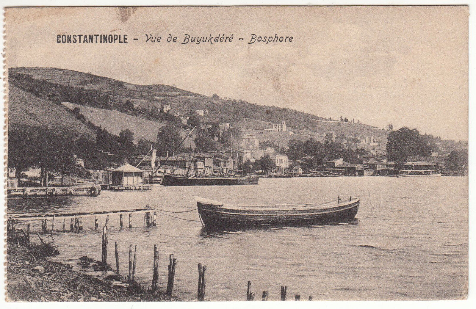 CARTE POSTALE CONSTANTINOPLE VUE DE BUYUKDERE BOSPHORE 123042627985