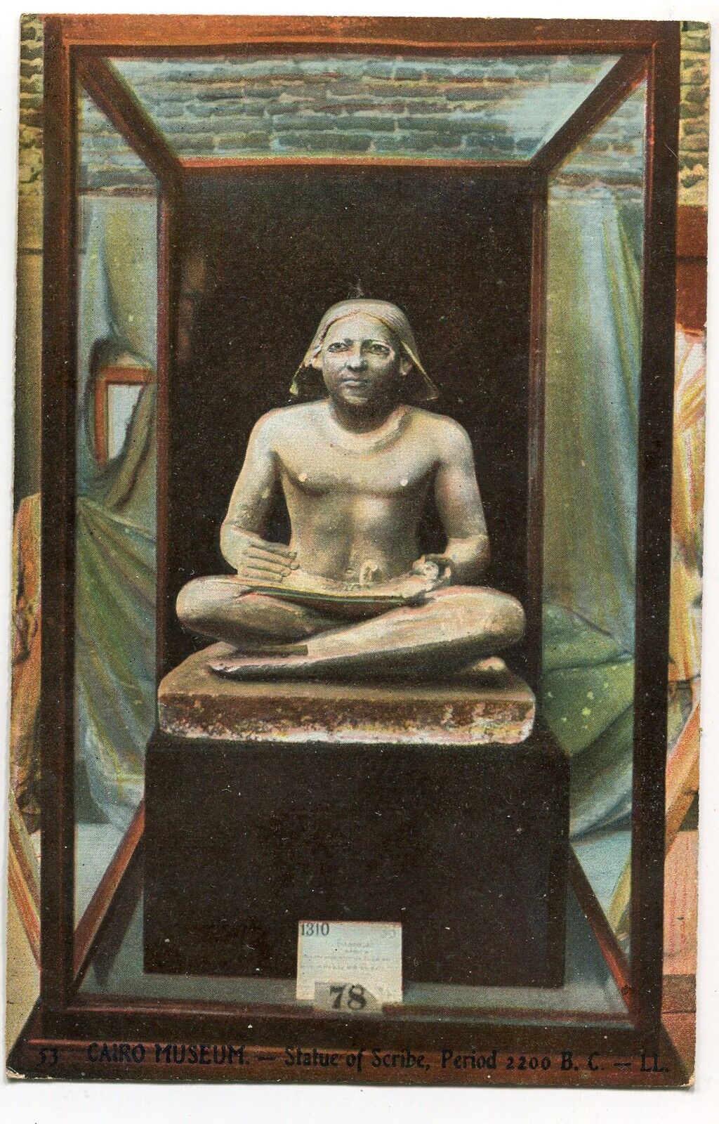 CARTE POSTALE EGYPTE MUSEUM CAIRO STATUE OF SCRIBE 400667522185