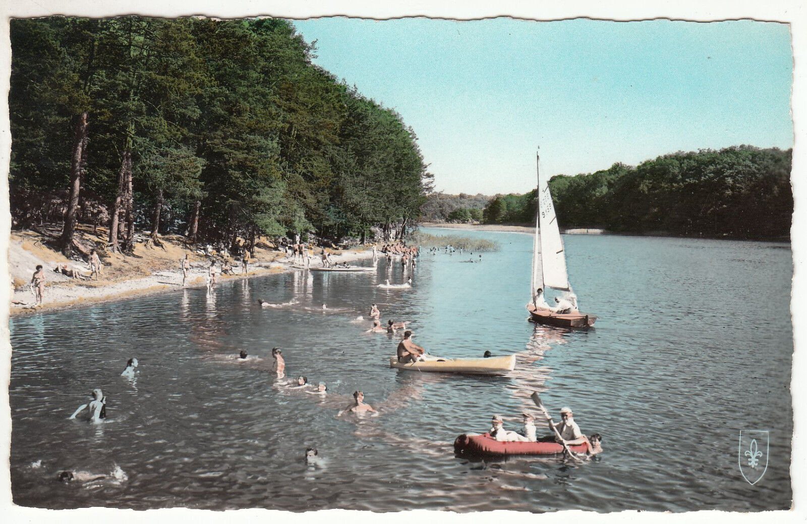 CARTE POSTALE FORET DE TRONCAIS PLAGE DE L ETANG DE SAINT BONNET LA PLAGE 122613368655