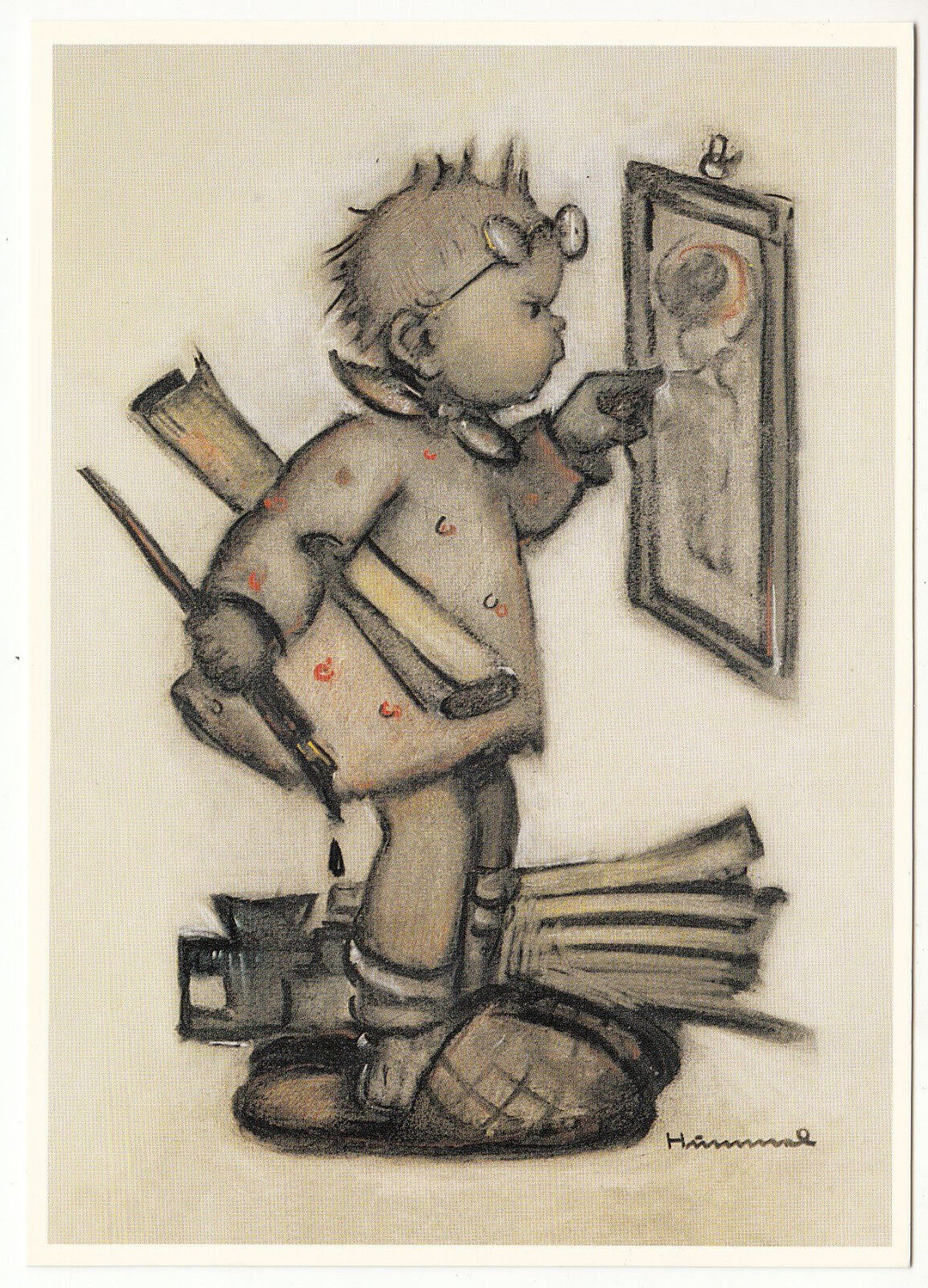 CARTE POSTALE ILLUSTRATEUR HUMMEL N° 62.1252 DER KUNSTRITIKER THE ART CRITIC