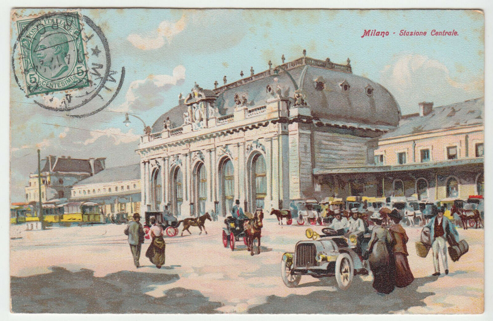 CARTE POSTALE ITALIE MILANO STAZIONE CENTRALE 124761908545